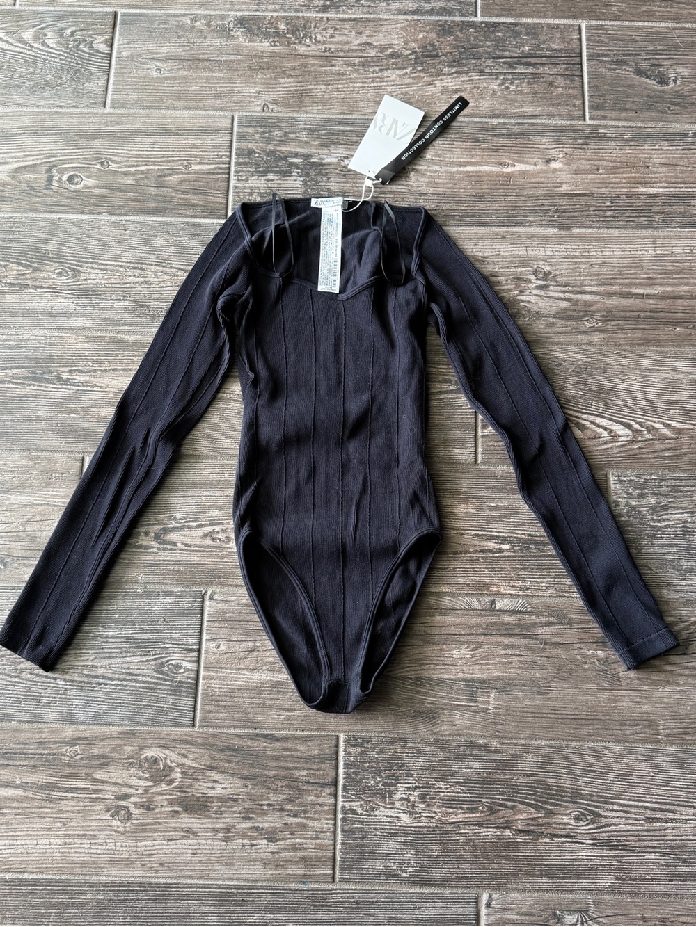 Zara long-sleeve ribbed bodysuit Limitless Contour Collection
